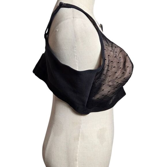 Cacique Black Lace Sheer Comfort Solution Bra Plus Size NWT - Picture 3 of 6